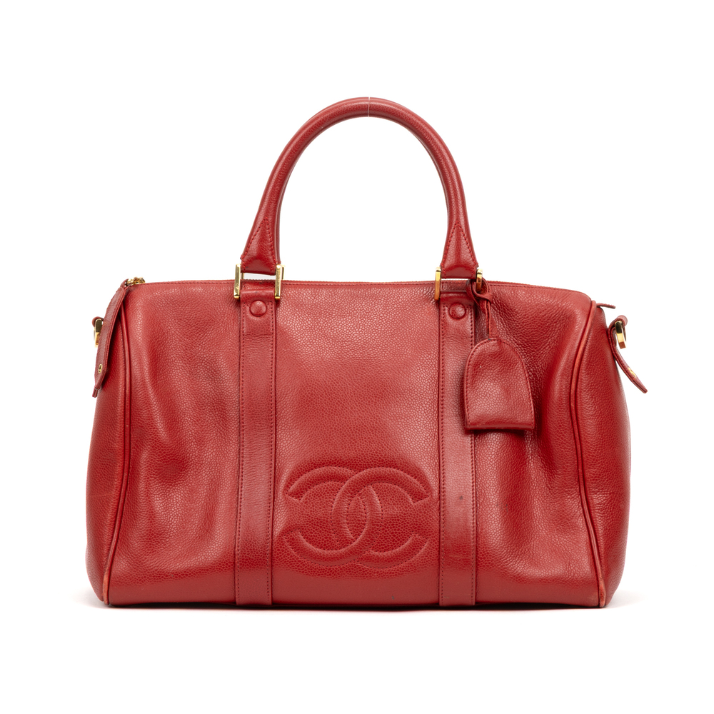Chanel Vintage CC Timeless Medium Boston